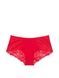 Трусики-чіки жіночі безшовні з мереживом PINK Victoria's Secret No-Show Cheeky Panty червоні hbq-a8e-fpn фото 2