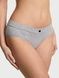 Трусики-хипстер женские Victoria's Secret Logo Cotton Hiphugger Panty серые bc6-2qh-anb фото 1