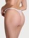 Трусики-стрінги мереживні з подвійними резинками Victoria's Secret Eyelet Mesh Strappy String Thong Panty білі 78d-kjd-yjc фото 2
