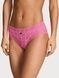 Трусики-чики жіночі мереживні Victoria's Secret Plaid Lace Cheeky Panty рожеві kcg-vmm-pyt фото 1
