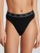 Трусики-бразиліана жіночі PINK Victoria's Secret Logo Cotton Brazilian Panty чорні s38-mia-p3o фото 1