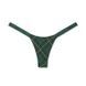 Трусики-стринги женские хлопковые PINK Victoria's Secret Logo Cotton Shine Micro Thong зеленые xtg-orm-3hm фото 3