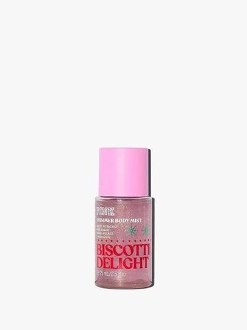 Biscotti Delight Shimmer - парфюмированный мини-мист с шиммером PINK Victoria's Secret, 75 мл 27093222 фото