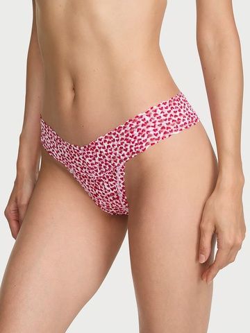 Трусики-стринги жіночі мереживні Victoria's Secret Lace Thong Panty білі  lxf-w5h-92v фото
