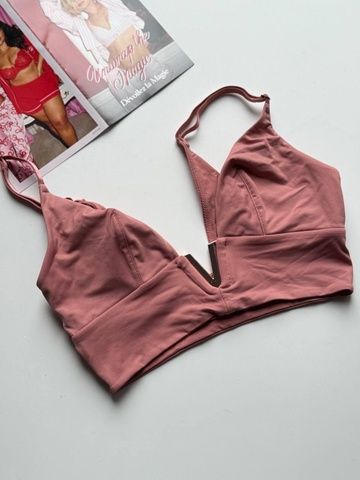 Бюстгальтер с V-лого Victoria's Secret пудровый S 02c-5i5 фото