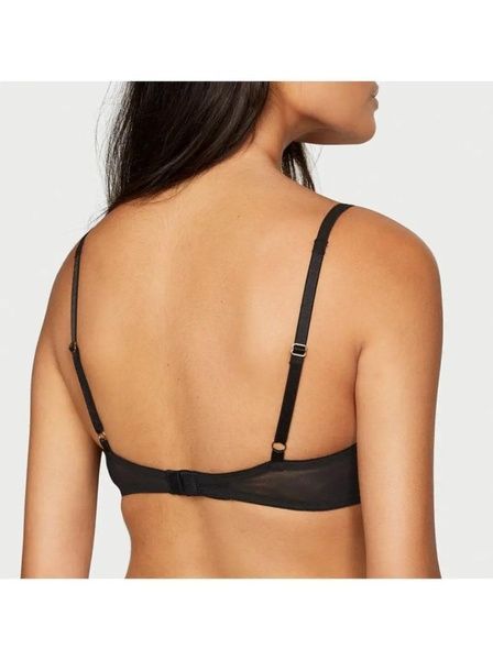 Бюстгальтер Victoria's Secret Smooth Logo Embroidery Lightly Lined Balconette Bra чорний 9hu-sl1-a5w фото