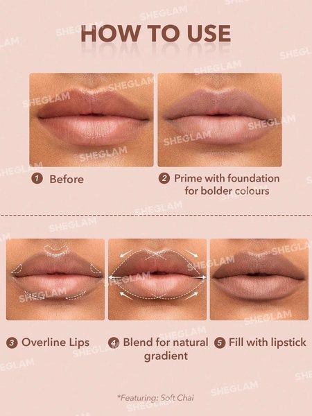 Помада-карандаш для губ 2 в 1 Sheglam Glam 101 Lipstick & Liner Duo - Praline Pie iic-475 фото