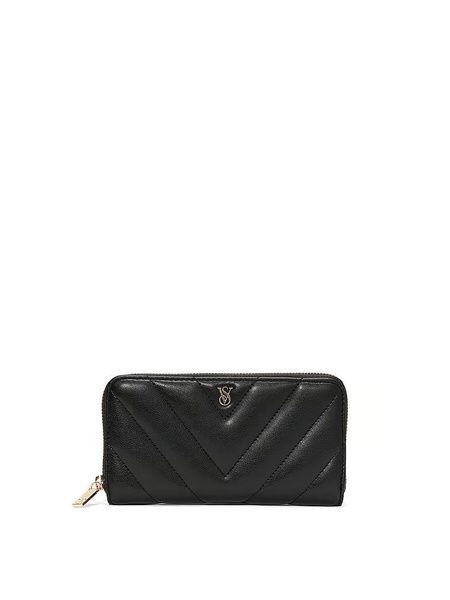 Кошелек черный Victoria's Secret Large Wallet with Zip 404-150 фото