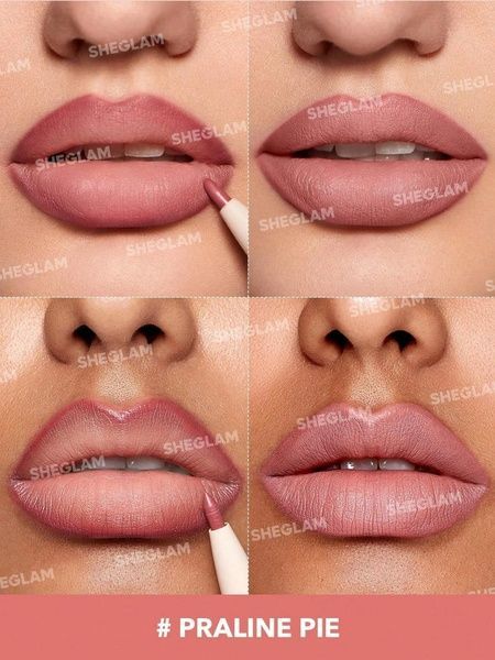 Помада-карандаш для губ 2 в 1 Sheglam Glam 101 Lipstick & Liner Duo - Praline Pie iic-475 фото