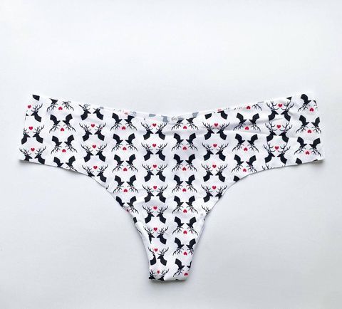 Трусики-стринги женские бесшовные Victoria's Secret No-Show Thong Panty белые nxb-j7k-hec фото
