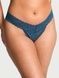 Трусики-стринги женские кружевные Victoria's Secret Lace Thong Panty морская волна  fc6-jtb-aby фото 1