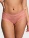 Трусики-чіки жіночі мереживні Victoria's Secret Shimmer Lace Cheeky Panty персикові 2602609437 фото 1
