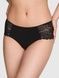 Трусики-чики женские бесшовные с кружевом PINK Victoria's Secret No-Show Cheeky черные sxg-fi0-znr фото 1