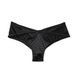 Трусики-чики женские люксовые Victoria's Secret Strappy Lace Cheeky Panty черные ail-897-d68 фото 1