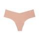 Трусики-стринги женские бесшовные Victoria's Secret No-Show Thong Panty светло-бежевые p4t-yd0-h6f фото 1