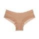 Трусики-чики женские хлопковые с кружевом Victoria's Secret Lace-Waist Cotton Cheeky Panty бежевые ej3-rz6-38f фото 1