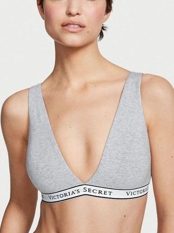 Бралет Victoria's Secret Cotton Wireless Lounge Bra серый ai3-ad9-1ox фото