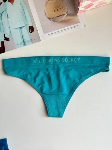 Трусики-стрінги жіночі з мікрофібри Victoria's Secret Seamless Thong Panty бирюзовые oo6-iim-4vw фото