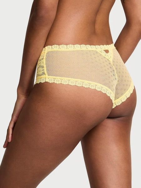 Трусики-чики жіночі мереживні Victoria's Secret Daisy Lace Cheeky Panty рожеві oit-rn4-sn2 фото