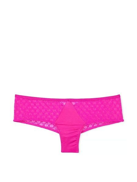 Трусики-чики женские люксовые Victoria's Secret Icon Lace Cheeky Panty фуксия f2r-bnd-rvv фото