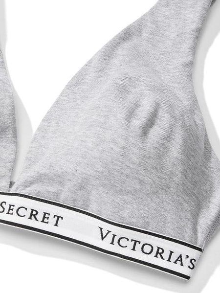 Бралет Victoria's Secret Cotton Wireless Lounge Bra серый ai3-ad9-1ox фото