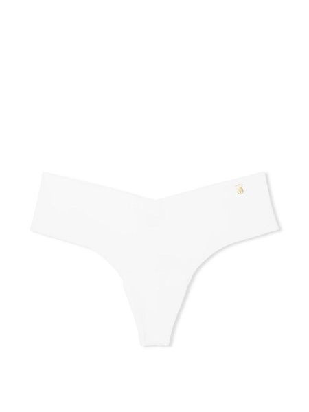 Трусики-стринги женские бесшовные Victoria's Secret No-Show Thong Panty белые  opm-wl8-e8k фото