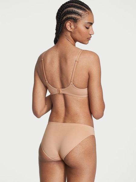 Трусики-бикини женские с микрофибры Victoria's Secret Seamless Bikini Panty бежевые mia-b2g-0q3 фото