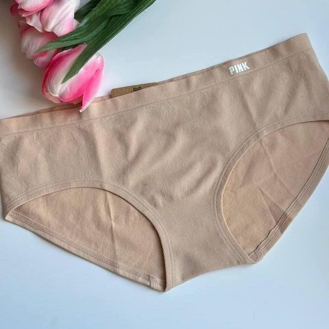 Трусики-бикини женские с микрофибры Victoria's Secret Seamless Bikini Panty бежевые zaz-5sj-jd5 фото