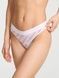 Трусики-стринги женские хлопковые з логотипом Victoria's Secret Logo Cotton Thong Panty белые n2o-ssd-g5a фото 1