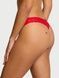 Трусики-стринги женские хлопковые Secret Stretch Cotton Heart Lace High-Leg Scoop Thong Panty красные b08-ox7-7st фото 2