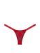 Трусики-стринги женские хлопковые PINK Victoria's Secret Logo Cotton Shine Micro Thong красные tel-x78-uhw фото 4