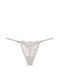 Трусики-стрінги жіночі люксові мереживні Victoria's Secret Lace Adjustable V-String Panty сірі tk0-487-eko фото 2