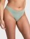 Трусики-стрінги жіночі бавовняні Victoria's Secret The Lacie Cotton Lace-Waist Thong зелені n80-d4d-79h фото 1