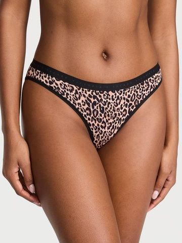 Трусики-бикини женские хлопковые Victoria's Secret Stretch Cotton Bikini Panty леопардовые XL qjo-ye4-y7b фото