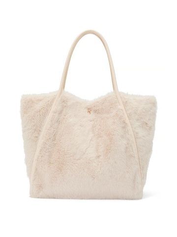 Сумка бежевая Victoria's Secret Faux-Fur Tote 27267009 фото