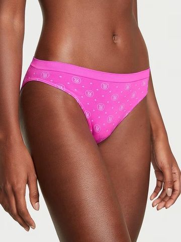 Трусики-бикини женские с микрофибры Victoria's Secret Seamless Bikini Panty фуксия vkt-gwa-107 фото