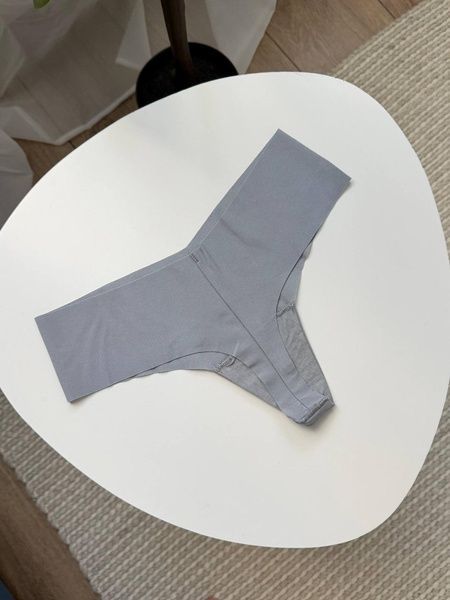Трусики-стринги жіночі безшовні Victoria's Secret No-Show Thong Panty сірі  6or-ovq-vyz фото
