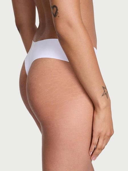 Трусики-стринги женские бесшовные Victoria's Secret No-Show Thong Panty белые  k8j-1h1-qqr фото