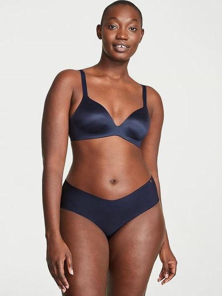 Трусики-чики женские бесшовные Victoria's Secret No-Show Cheeky Panty синие x7r-6a5-wvg фото