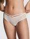 Трусики-чіки жіночі мереживні PINK Victoria's Secret Dot Mesh Cheeky Panty білі bf2-jqm-92n фото 1