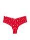Трусики-стринги женские бесшовные Victoria's Secret No-Show Thong Panty красные t5p-fdj-7zb фото 2