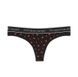 Трусики-стринги женские хлопковые Victoria's Secret Logo Cotton Thong Panty черные s9k-jp1-s5l фото 1