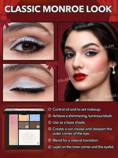 Палетка для обличчя та очей Sheglam Marilyn Monroe X SHEGLAM Day Dreamer Face & Eye Palette 3i2-i33 фото