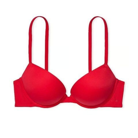 Бюстгальтер с двойным пуш-ап PINK Victoria's Secret Wear Everywhere Super Push-Up Bra красный r9z-ogq-aox фото