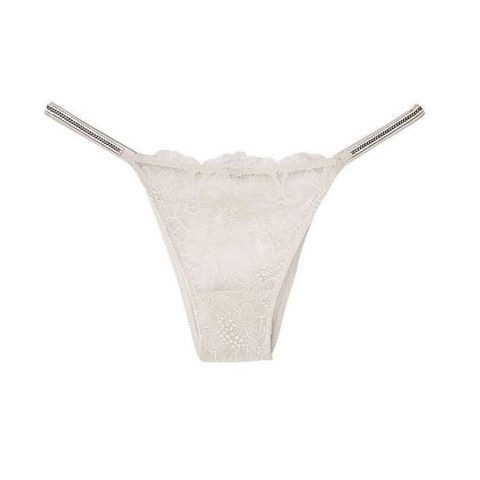 Чики люксовые кружевные со стразами серые Victoria's Secret Very Sexy Bombshell Shine Strap Lace 7ma-n7f-jvt фото