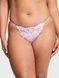 Трусики-стринги женские люксовые кружевные Victoria's Secret Lace Adjustable V-String Panty сиреневые zyr-084-39z фото 1