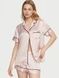 Пижама сатиновая розовая (шорты+рубашка) Victoria's Secret Satin Short Pajama Set S nde-byl-ozr фото 1