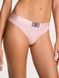Трусики-стринги женские хлопковые Victoria's Secret Logo Cotton Thong Panty розовые  s0s-skq-fab фото 1