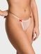 Трусики-стринги женские кружевные Victoria's Secret Heart Lace String Thong Panty пудровые 24a-bv9-l4i фото 1