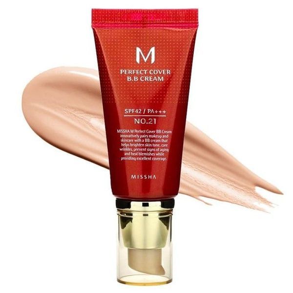 Тональний BB крем з ідеальним покриттям MIssha M PERFECT COVER BB CREAM SPF42/PA+++, 50 мл № 21 - Світлий Бежевий 214-4ai фото